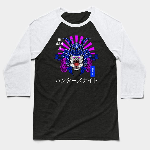 Gorilla Samurai Lifting Baseball T-Shirt by LEAN LOOKS